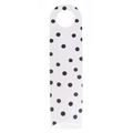 Boîte oreiller blanche à pois noirs avec trou de suspension pour biscuits longs - Grands Pois Noirs (HB0016)