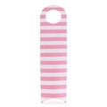 Boîte cadeau longue à rayures roses et blanches avec trou de suspension rond décoratif - Rayé Rose (HB0016)