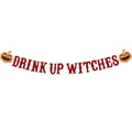Ghirlanda glitterata Drink Up Witches con zucche per decorazione festa Halloween - Lettera Rossa Glitterata con Zucca Arancione (Stile 1) / Rosso Glitter (Stile 1)