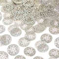 Laser silver disco ball confetti with hollow cross pattern for festive party decoration - 100 Pieces