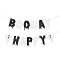 Festone Halloween BOODAY HAPPY luccicante con fantasmi bianchi per decorazione casa - Stile Bianco (Stile 3)