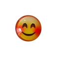 30mm yellow shy smiley face crystal glass fridge magnet with magnetic back for home decor - Relieved Face Style (BXT0011)