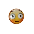 30mm crystal glass fridge magnet featuring a cute blushing face emoji for home decor - Flushed Face Style (BXT0012)