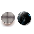 Ronde glazen magneet met wolfsmotief, oranje ogen en zwarte magnetische achterkant - Oranje Oog Boze Wolf Stijl (BXT1160)
