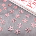 Rosa Glitzer-Schneeflocken-Konfetti für die Weihnachtsdekoration und Tischgestaltung - Rosa