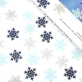 Coridoli a fiocco di neve blu e argento glitterati per decorazioni di feste di Natale - Mix di Coriandoli a Fiocco di Neve (Blu+Argento+Blu Scuro) / 100 Pezzi/Confezione