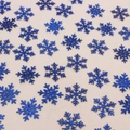 Blue glitter snowflake confetti for Christmas party decorations and festive table scatter - 100Pcs Dark Blue Snowflake