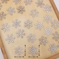 Set de copos de nieve plateados con purpurina para decoración navideña y manualidades - Forma de Copo de Nieve / Plateado