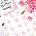 Coriandoli fiocchi glitterati rosa per decorazioni di matrimoni e feste romantiche - Stile a Fiocco / Rosa