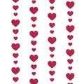 Dettaglio di ghirlande a cuore rosso glitterato con cuori grandi e piccoli per eventi - Stile Cuore Singolo