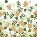 Coriandoli per baby shower con foglie verde bosco e forme di body in carta - Stile Verde Foresta