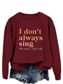 Macro detail of the crew neck collar on a burgundy long sleeve sweatshirt with print - S / Burgundy