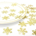Confettis de flocons de neige dorés pour décorations de Noël et de fête - Doré