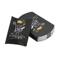 Graduation pillow gift boxes with gold foil You Did It text and mortarboard design - Black (You Did It)