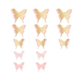 3D double-layer gold hollow butterfly wall stickers for party and home decoration - Gold Card + Pink Card