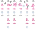 Pink cowboy party decorations set with disco ball garlands and star boots banner - Iridescent Mirror Ball With Hat And Boots / 3 Meters Long