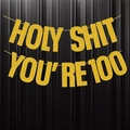 Detail van de gouden glitter banner voor decoratie van een 100ste verjaardag - 100 jaar oud