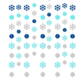 Blue and silver glitter snowflake garland set for Christmas party and winter decoration - 4 Meters / Blue