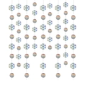 Holographic snowflake and round disc hanging garland for Christmas party decorations - 4 Meters / AB Color