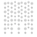 Sparkling silver snowflake and dot garland set for Christmas and winter party decor - 4 Meters / Silver