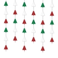 Christmas tree paper garland set in red, green and white for festive party wall decoration - Long Style / Red Green White