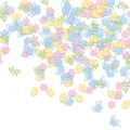 Oster-Konfetti mit Hasen-, Eier- und Blumenmotiven in zarten Pastellfarben für Partys - Macaron Multi-Shape Kombi (Standard)