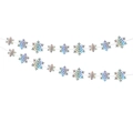Decoraciones colgantes de copos de nieve láser irisados para fondo de fiesta de invierno - Estilo Láser Iridiscente