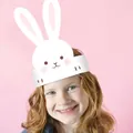 Simpatico cerchietto con orecchie di coniglio bianco per feste di compleanno per bambini - Stile Coniglio Bianco