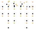 Hanging black white and gold glitter paper circle garland for graduation party decoration - Gold Black and White