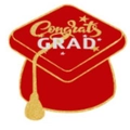 Biglietto rosso a forma di tocco con testo dorato Congrats GRAD e nappa decorativa - Rosso