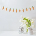 Easter banner decoration with 10 orange carrot pendants for festive party wall decor - Carrot Garland