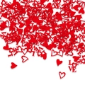Confettis de 100 pièces cœur rouge et LOVE pour décoration de table mariage St-Valentin - 100 Pièces / Rouge