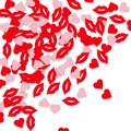 Rode en roze hart- en lipvormige confetti voor romantische bruiloft en feestdecoraties - Rode Hart- en Lipmix / Kleine Verpakking