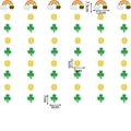 St. Patrick's Day hanging garland with rainbow, gold coin and green clover decorations - Rainbow and Shamrock Style