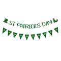 St. Patrick's Day Banner-Set mit grünen Buchstaben und Kleeblatt-Wimpeln für Partys - St. Patrick Banner Set