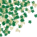 Coriandoli per San Patrizio con quadrifogli verdi e decorazioni glitter oro Oh Baby - Stile Due-Pacchetto Standard