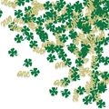Coriandoli per San Patrizio con quadrifogli verdi e scritte 'one' glitterate dorate - Stile Uno-Pacchetto Standard