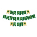 Bandera de cola de golondrina verde y dorada de San Patricio con patrones de trébol - Estilo HAPPY ST PATRICK'S DAY (Estilo 3) / Verde Dorado
