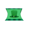 Grüne St. Patrick's Day Kissen-Süßigkeitenbox mit glitzerndem irischem Hut-Design - Grüner Zylinder