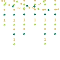 St. Patrick's Day garland with green shamrocks, gold glitter dots and number one - Shamrock Gold Dot Number 1 Style