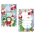 Merry Christmas invitation cards featuring cute cartoon characters and RSVP details - Christmas Invitation Card (Snowflake Border)