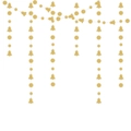 Ghirlanda dorata scintillante con campanelle e cerchi per decorazioni natalizie - Campanella d'Oro + Puntini (3 Metri)