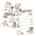 Halloween Einladungskarten mit Geist-Motiv, Datum- und Zeitfeldern für Party-Gäste - Geister-Stil