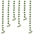 Ghirlande di foglie Monstera glitter verdi e scritta Aloha per decoro festa tropico - Ghirlanda Aloha Monstera Punto Verde