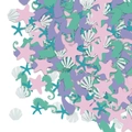 Confettis sirène avec étoiles de mer et coquillages en couleurs pastel pour fête - Série Sirène (Mélange de Couleurs Aléatoire)