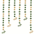 Ghirlanda festa hawaiana con foglie di monstera e ciondolo glitterato Aloha con palma - Ghirlanda Aloha Monstera Punto Mix Oro Verde