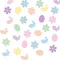 Colorful Easter bunny and egg confetti decorations in soft macaron pastel colors - Rabbit Egg Flower Style