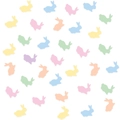 Colorful Easter bunny paper confetti in assorted macaron shades for DIY party table decor - Multicolor Rabbit Style