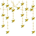 4-meter gold sunflower star and dot garland banner for graduation party decoration - 4m Sunflower Garland String