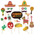Mexikanische Cinco de Mayo Foto-Requisiten mit Kaktus- und Sombrero-Hut-Motiven - Mexikanische Hut Themen-Serie